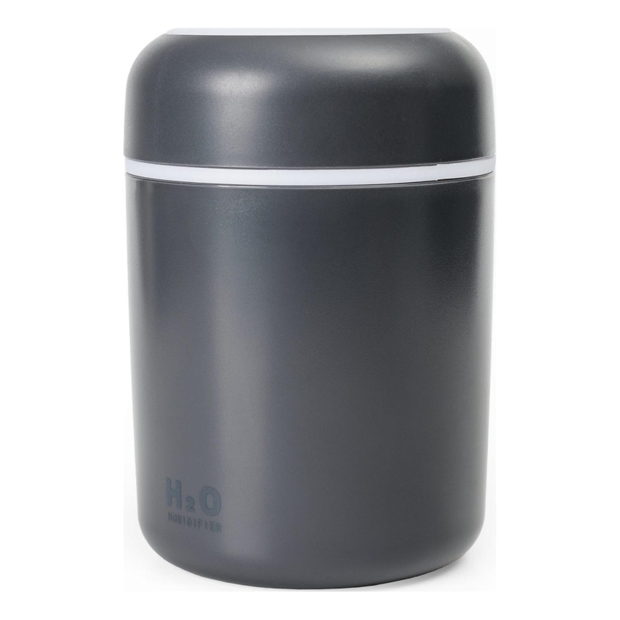 LED RGB Difusor de aroma ultrasónico y humidificador de aire LED/2W 300ml negro