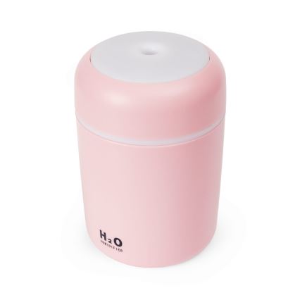 LED RGB Difusor de aroma ultrasónico y humidificador de aire LED/2W 300ml rosa