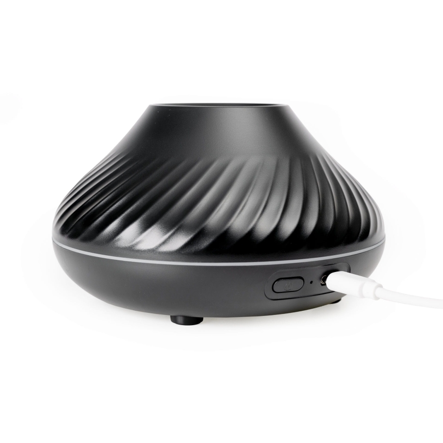 LED RGB Difusor de aromas con imitación de llama LED/6,5W/5V 130ml negro