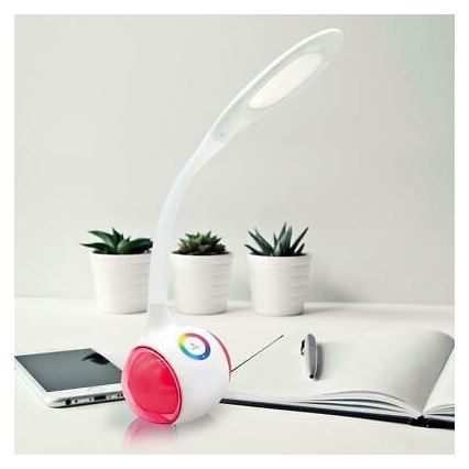LED RGB Lámpara de mesa regulable LED/5W/5V 2400 mAh