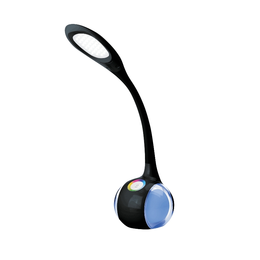 LED RGB Lámpara de mesa regulable LED/7W/230V color negro