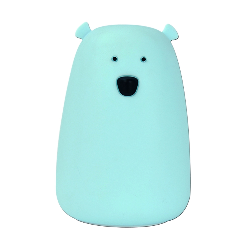 LED RGB Lámpara táctil infantil BEAR LED/0,8W/5V azul