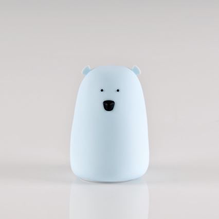 LED RGB Lámpara táctil infantil BEAR LED/0,8W/5V azul