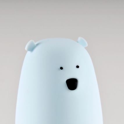 LED RGB Lámpara táctil infantil BEAR LED/0,8W/5V azul