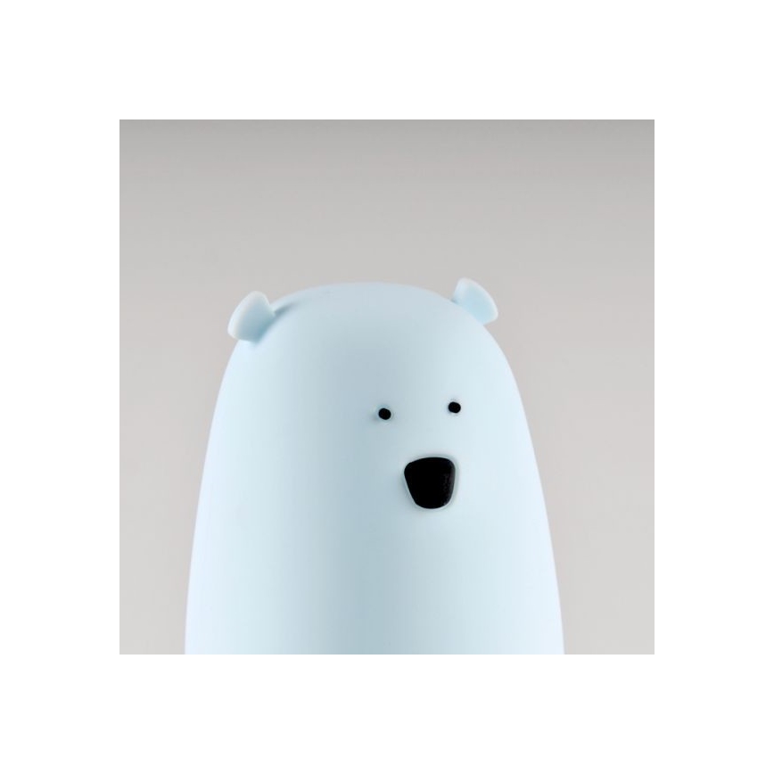 LED RGB Lámpara táctil infantil BEAR LED/0,8W/5V azul