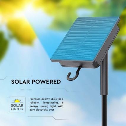 LED RGB Regulable solar Cinta LED/1,2W/3,7V IP67 5m + control remoto