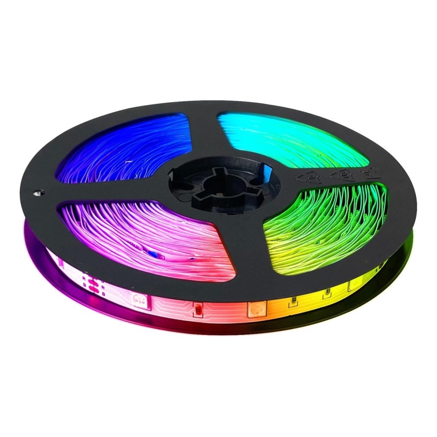LED RGB Tira regulable LED/25,2W/230V 15 m + control remoto