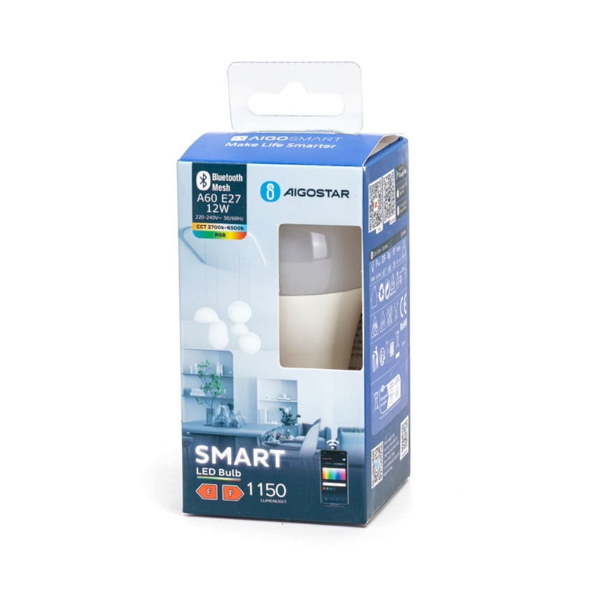 Bombilla LED RGBW regulable A60 E27/12W/230V 2700-6500K - Aigostar