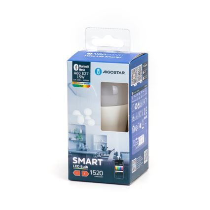 Bombilla LED RGBW regulable MESH Inteligente A60 E27/15W/230V 2700-6500K - Aigostar