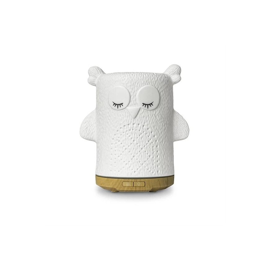 LED RGBW Difusor de aromas LED/8W/230V 100 ml búho