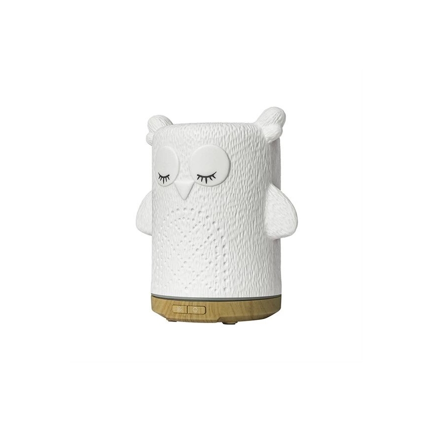 LED RGBW Difusor de aromas LED/8W/230V 100 ml búho
