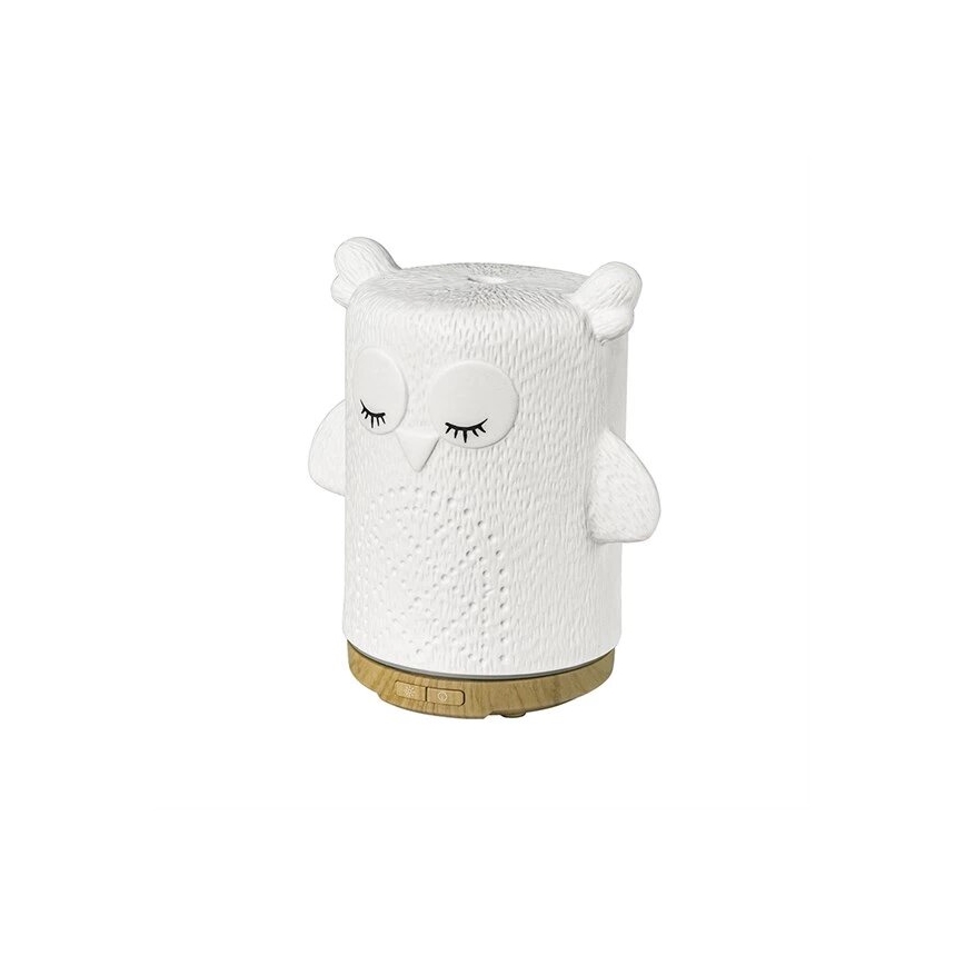 LED RGBW Difusor de aromas LED/8W/230V 100 ml búho