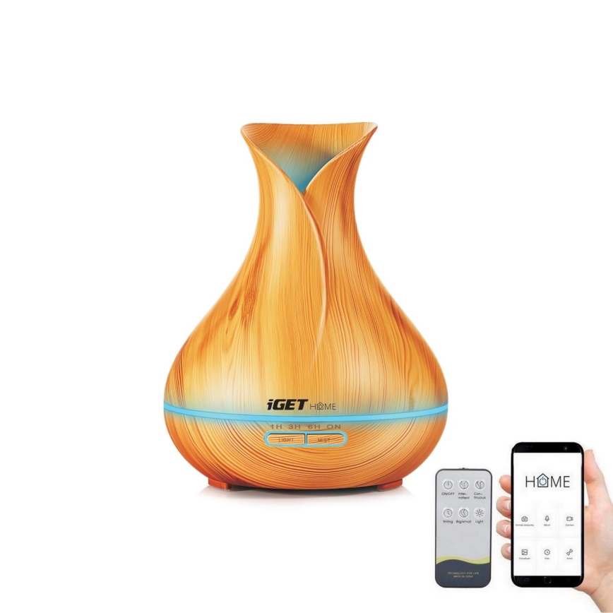 LED RGBW Difusor de aromas y humidificador de aire LED/230V 500 ml Wi-Fi + control remoto