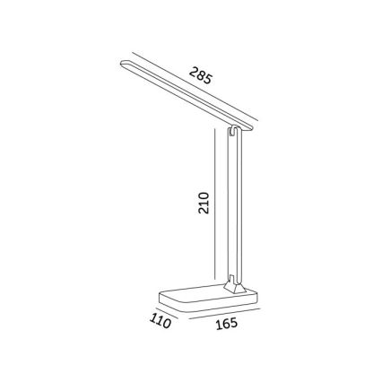 LED RGBW Lámpara de mesa regulable NOBLITE LED/7W/5V 3000/4000/6500K blanco
