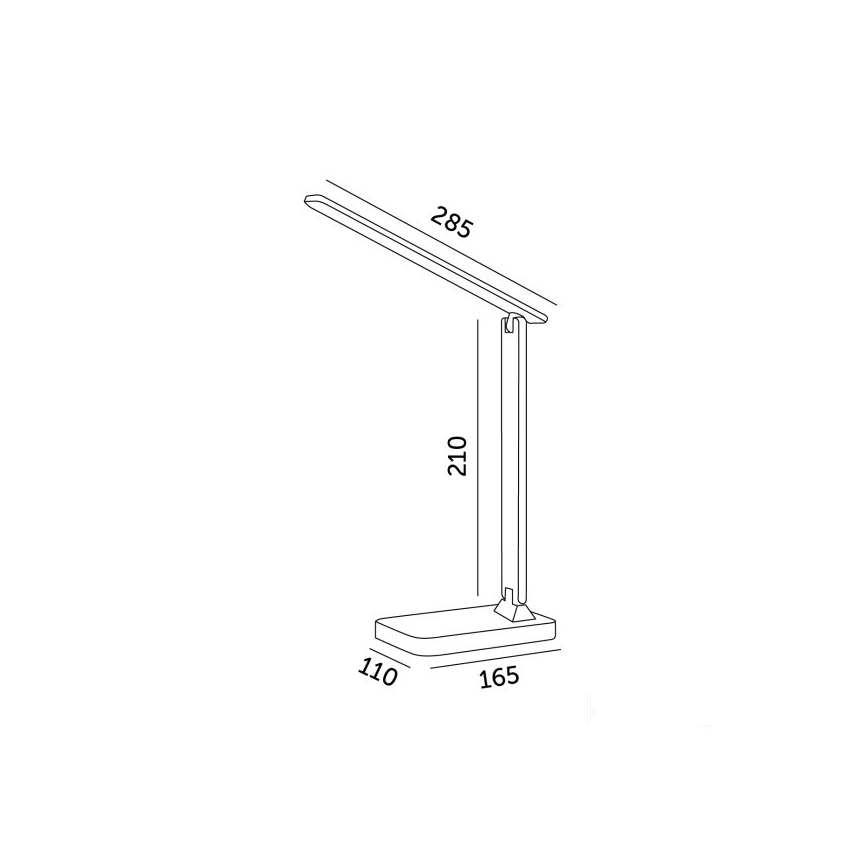 LED RGBW Lámpara de mesa regulable NOBLITE LED/7W/5V 3000/4000/6500K negro