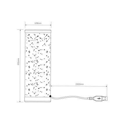 LED RGBW Lámpara de mesa regulable STELLA MINI LED/5W/5V + mando a distancia