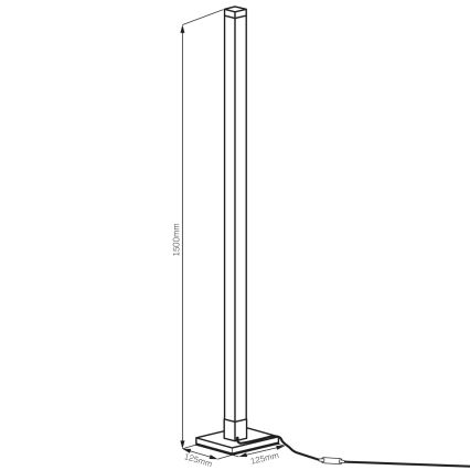 Lámpara de pie LED RGBW regulable MAGICAL LED/7W/230V + control remoto