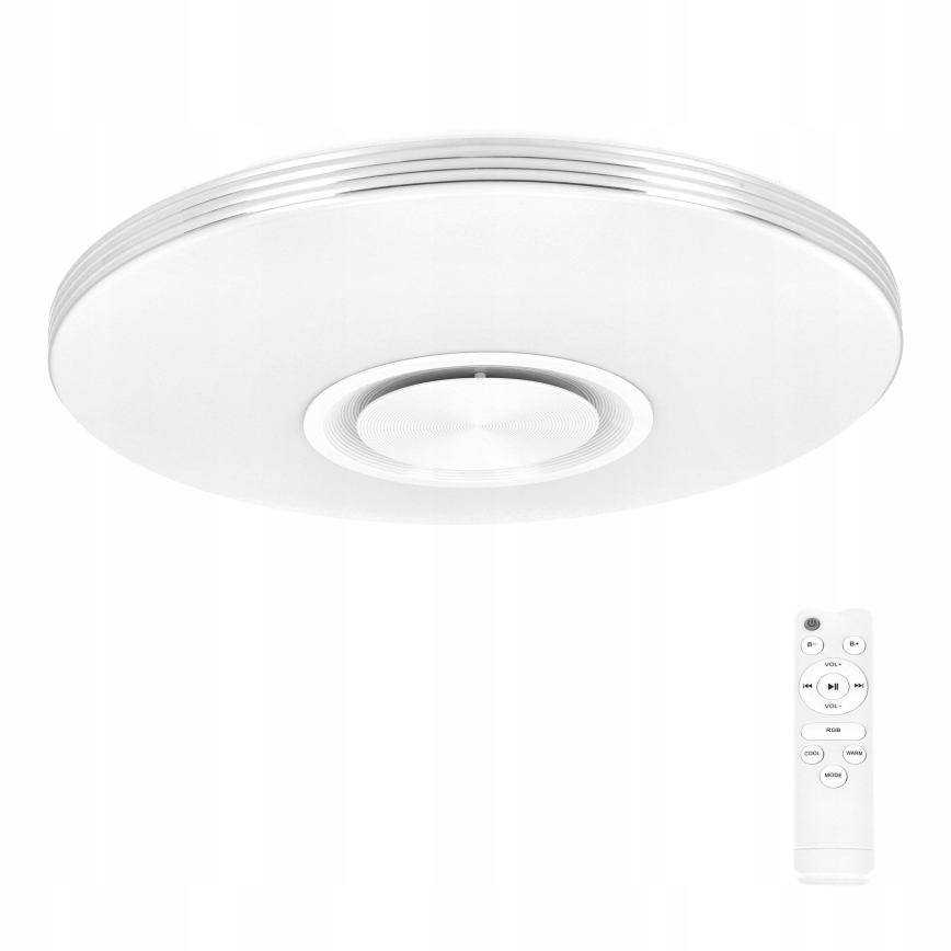 Plafón LED RGBW regulable con altavoz LED/60W/230V 3000-6000K Ø 40 cm blanco + mando a distancia