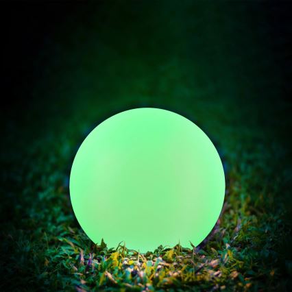 LED RGBW Lámpara solar BALL LED/3,2V 500 mAh diá. 20 cm IP65 + control remoto