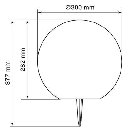 LED RGBW Lámpara solar BALL LED/3,2V 500 mAh diá. 30 cm IP65 + control remoto