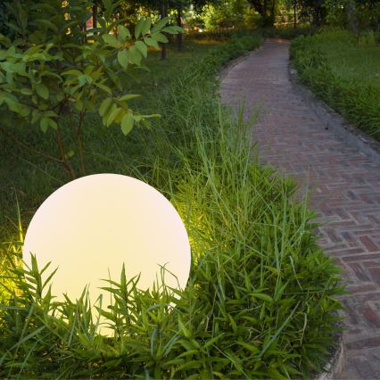 LED RGBW Lámpara solar BALL LED/3,7V 1500 mAh diá. 40 cm IP65 + control remoto