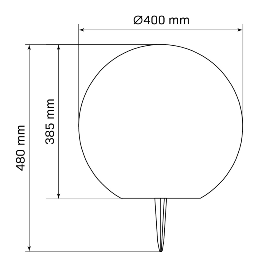 LED RGBW Lámpara solar BALL LED/3,7V 1500 mAh diá. 40 cm IP65 + control remoto