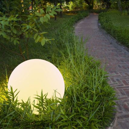 LED RGBW Lámpara solar BALL LED/3,7V 1500 mAh diá. 50 cm IP65 + control remoto