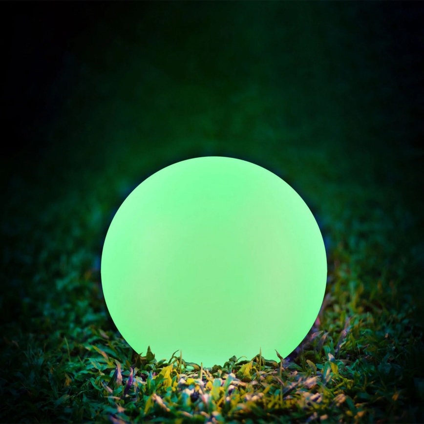 LED RGBW Lámpara solar BALL LED/3,7V 1500 mAh diá. 50 cm IP65 + control remoto