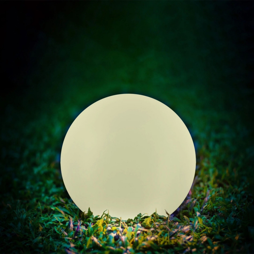 LED RGBW Lámpara solar BALL LED/3,7V 1500 mAh diá. 50 cm IP65 + control remoto