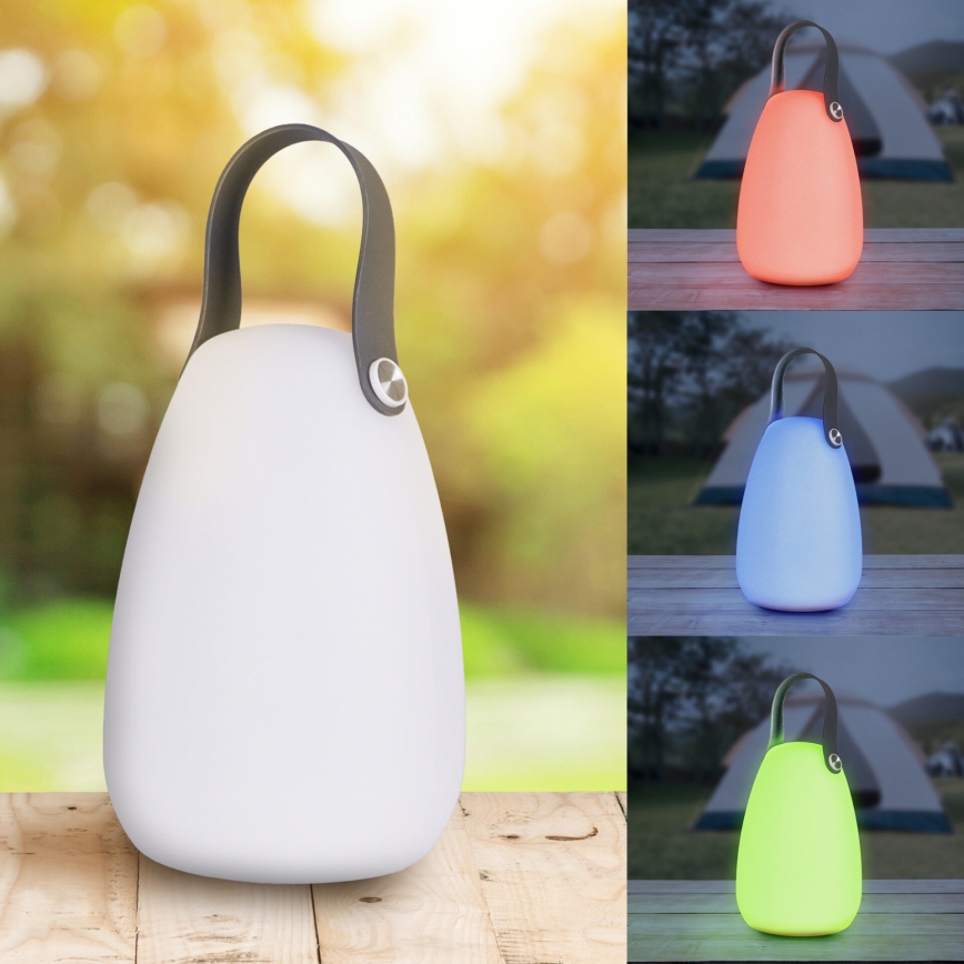 LED RGBW Lámpara solar CANARIA LED/2W/1,2V 400 mAh IP44 blanco
