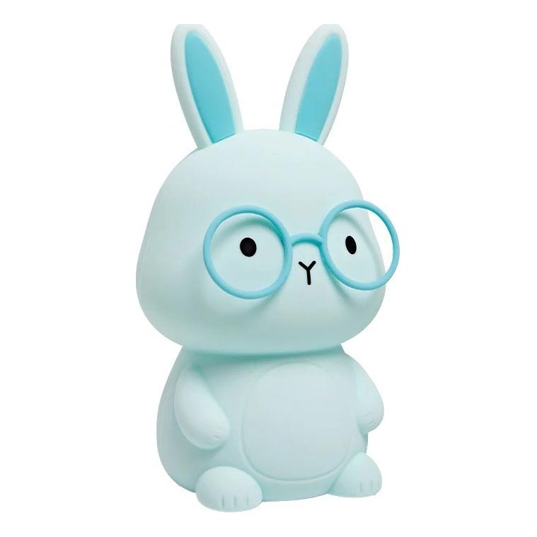 LED RGBW Lámpara táctil infantil regulable FLORKA LED/1W/5V USB 1200 mAh conejito azul