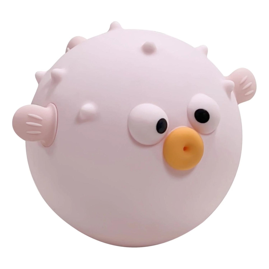 LED RGBW Lámpara táctil infantil regulable HELA LED/1W/5V USB 1200 mAh pez rosa