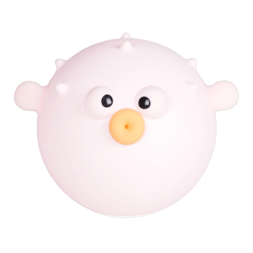 LED RGBW Lámpara táctil infantil regulable HELA LED/1W/5V USB 1200 mAh pez rosa