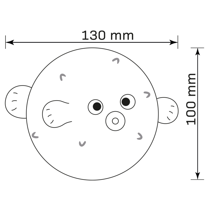 LED RGBW Lámpara táctil infantil regulable HELA LED/1W/5V USB 1200 mAh pez rosa