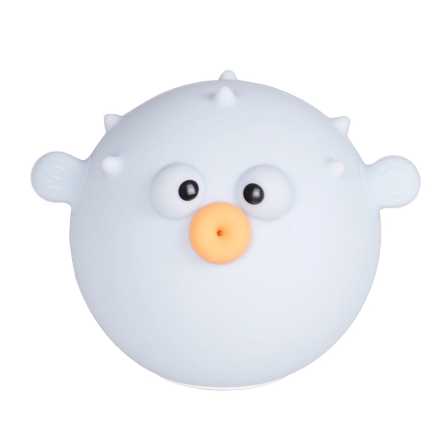 LED RGBW Lámpara táctil infantil regulable HELI LED/1W/5V USB 1200 mAh pez azul
