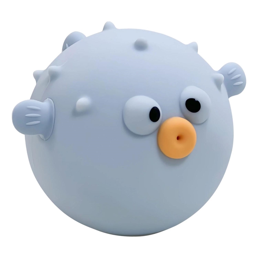 LED RGBW Lámpara táctil infantil regulable HELI LED/1W/5V USB 1200 mAh pez azul