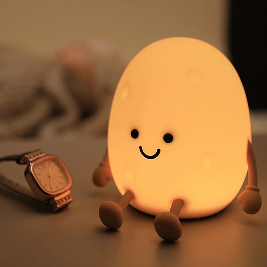 LED RGBW Lámpara táctil infantil regulable POTATO LED/2W/5V USB 1200 mAh patata