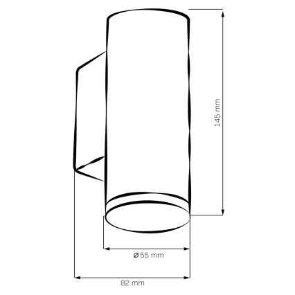 Aplique de pared para baño LED RGBW regulable TURYN 1xGU10/6W/230V 3000K Wi-Fi IP44 negro