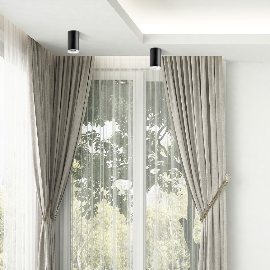 Foco empotrado LED RGBW regulable para baño TURYN 1xGU10/6W/230V 3000K Wi-Fi IP44 negro