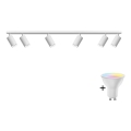 LED RGBW regulable foco empotrable para baño TURYN 6xGU10/6,5W/230V 2700-6500K Wi-Fi IP44 blanco