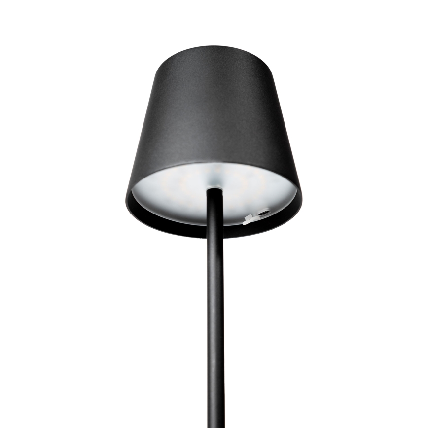 Lámpara recargable exterior LED RGBW regulable LED/1,5W/4000 mAh 3000K IP44 negra