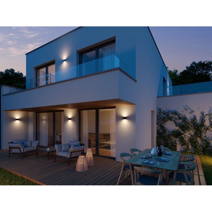 LED2 - Aplique LED de exterior FLAT 2xLED/3W/230V IP65 3000K/4000K/5700K blanco
