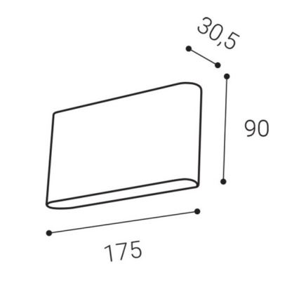 LED2 - Aplique LED de exterior FLAT 2xLED/3W/230V IP65 3000K/4000K/5700K blanco