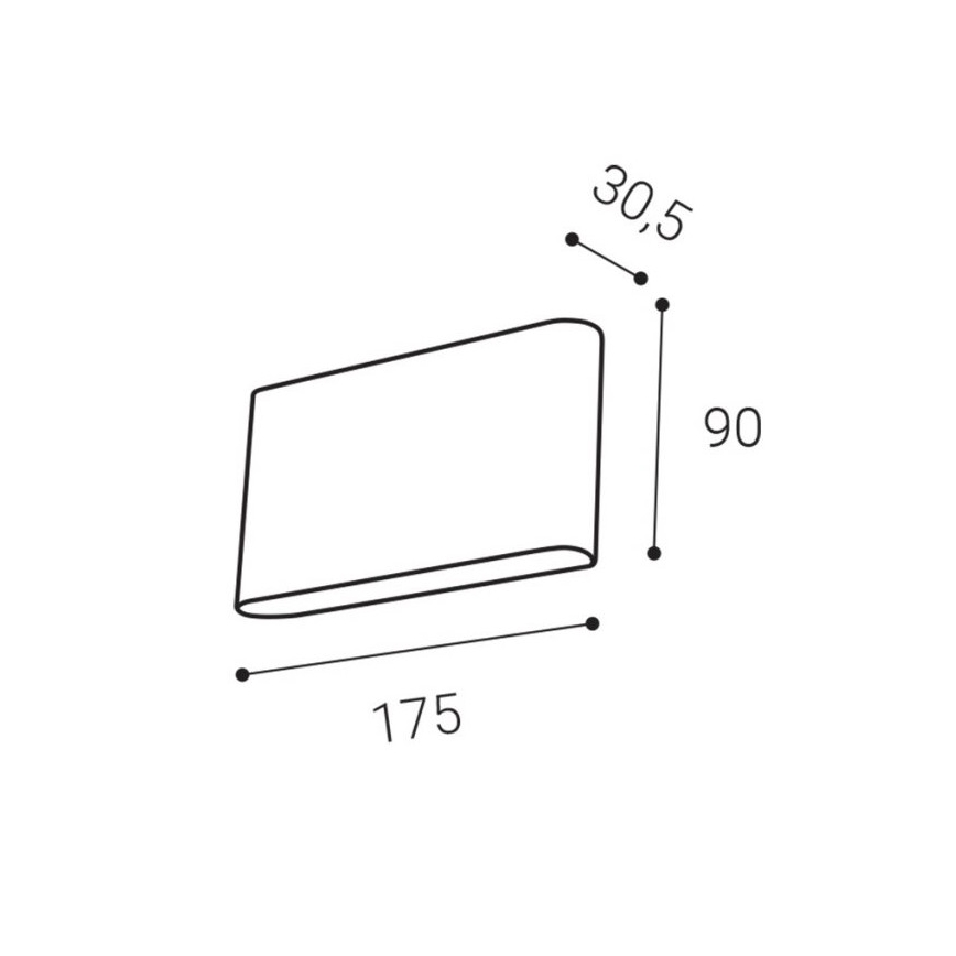 LED2 - Aplique LED de exterior FLAT 2xLED/3W/230V IP65 3000K/4000K/5700K blanco
