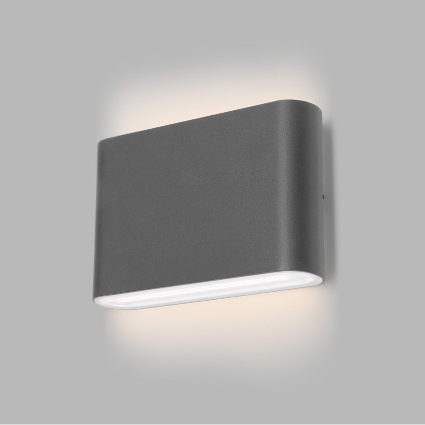 LED2 - Aplique LED de exterior FLAT 2xLED/3W/230V IP65 3000K/4000K/5700K negro