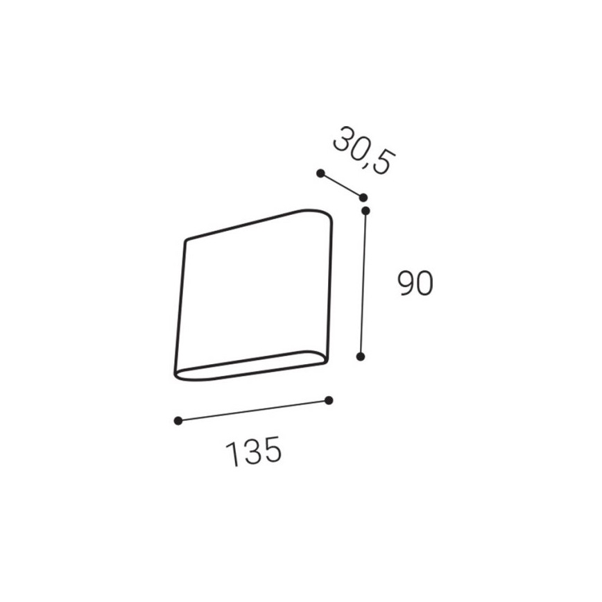 LED2 - Aplique LED de exterior FLAT 2xLED/3W/230V IP65 3000K/4000K/5700K negro