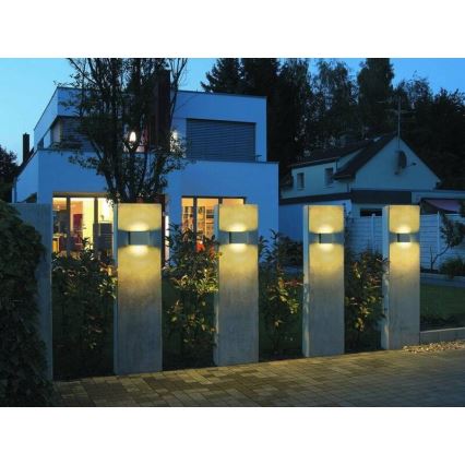 LED2 - Aplique LED de exterior FLAT 2xLED/5W/230V IP65