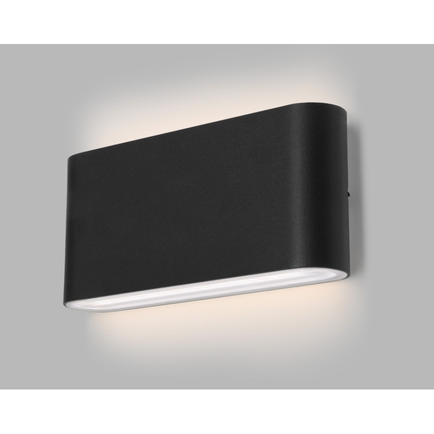 LED2 - Aplique LED de exterior FLAT 2xLED/5W/230V IP65 3000K/4000K/5700K negro