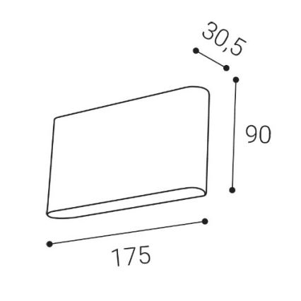 LED2 - Aplique LED de exterior FLAT 2xLED/5W/230V IP65 3000K/4000K/5700K negro