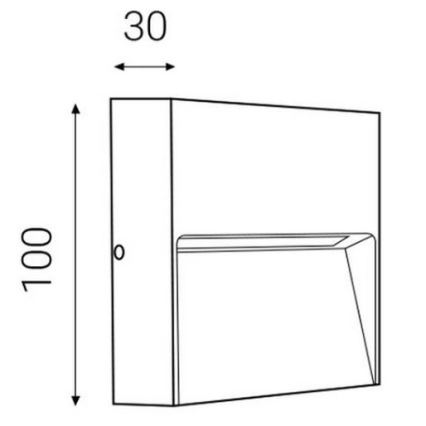 LED2 - Aplique para exterior LED STEP ON LED/3W/230V antracita IP54